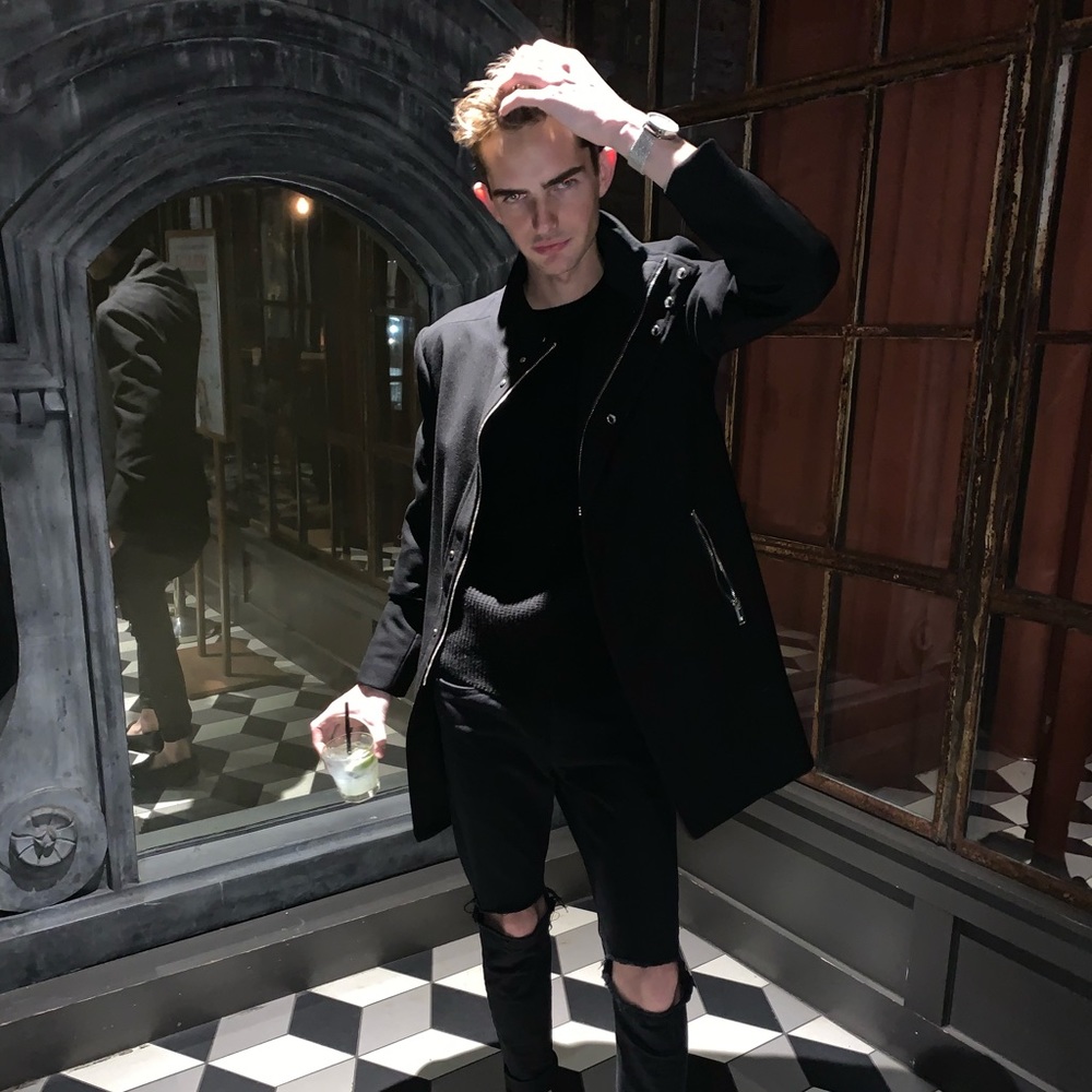 New Zara Essentials Black Trench